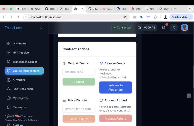 TrustLens- AI Powered Escrow – screenshot 1