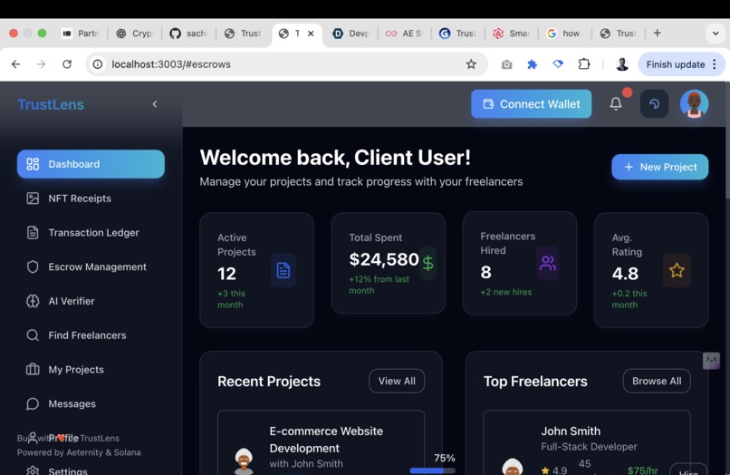 TrustLens- AI Powered Escrow – screenshot 2