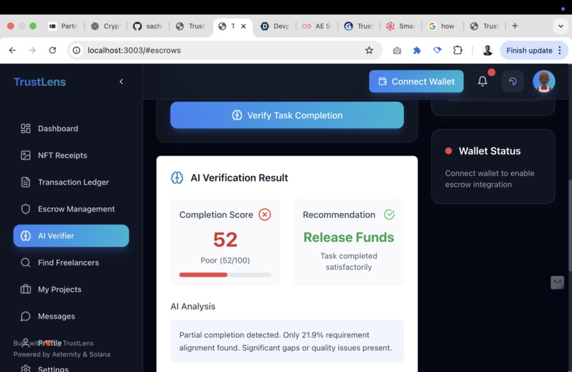 TrustLens- AI Powered Escrow – screenshot 3