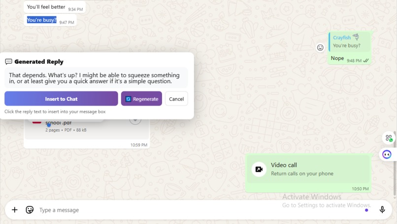 Smart compose – screenshot 1
