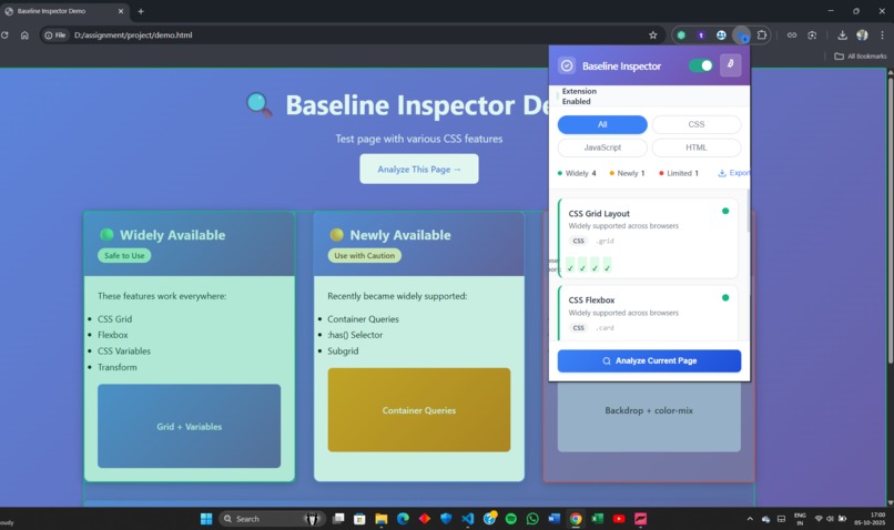 Baseline Inspector — Browser Compatibility Analysis Tool – screenshot 3