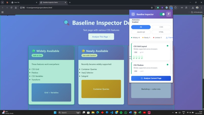 Baseline Inspector — Browser Compatibility Analysis Tool – screenshot 4