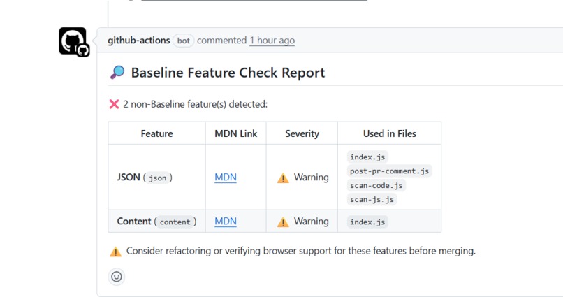 Baseline CI Guard – GitHub Action – screenshot 2