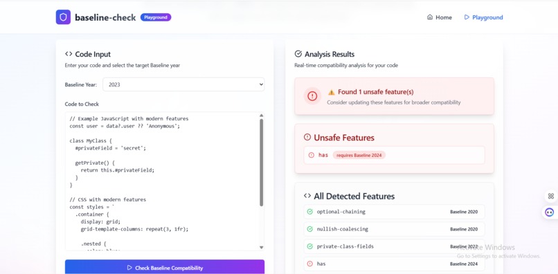 Baseline Check – screenshot 3