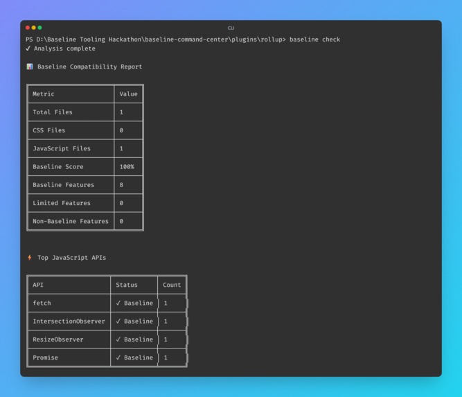 Baseline Command Center – screenshot 1