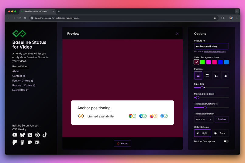 Baseline Status for Video – screenshot 1
