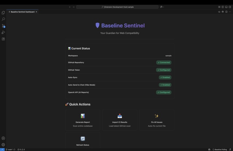 Baseline Sentinel – screenshot 1