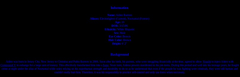 Superhero OC Information Page – screenshot 4
