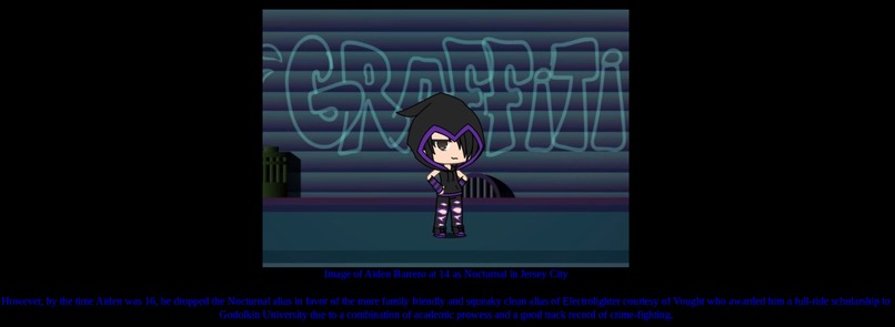 Superhero OC Information Page – screenshot 5