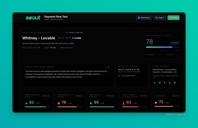 Scout QA – screenshot 3