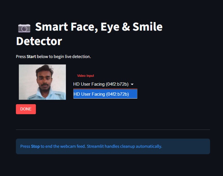 live_face_detection_project – screenshot 2