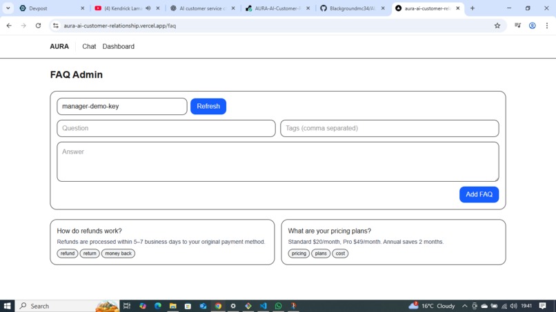 AURA – AI Customer Relationship – screenshot 2