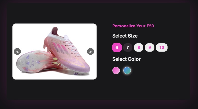 Football Shoe Page – screenshot 3