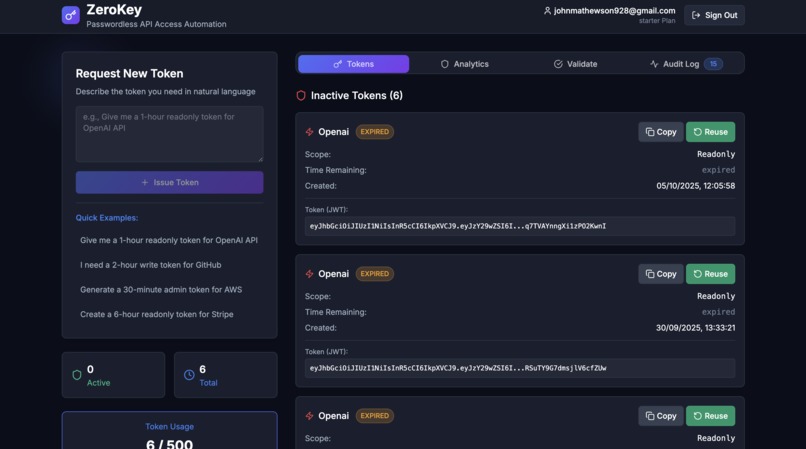 Zerokey – screenshot 1