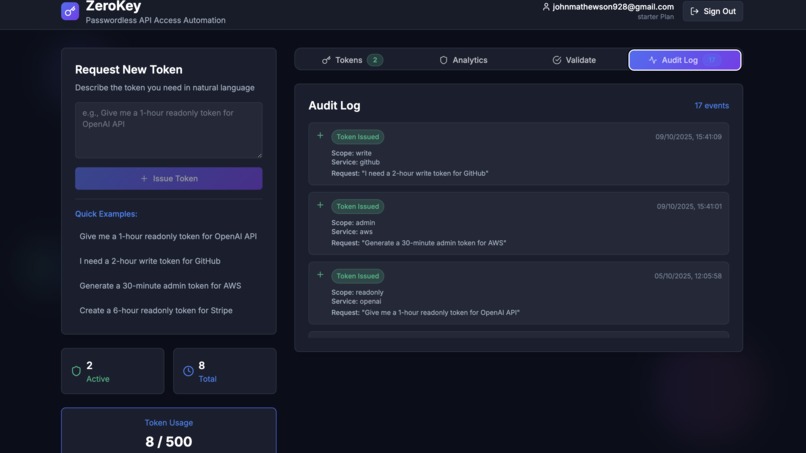 Zerokey – screenshot 2