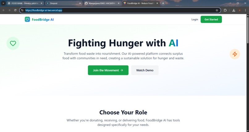 FoodBridge AI – screenshot 1