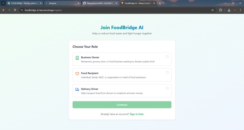 FoodBridge AI – screenshot 2