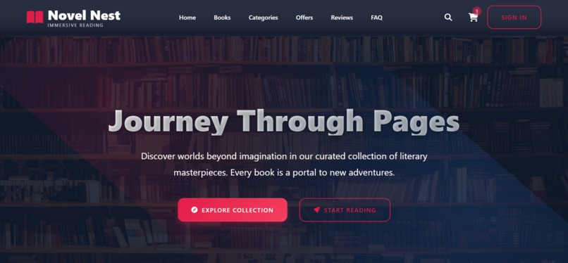 Novel Nest - Digital Bookstore Platform – screenshot 1