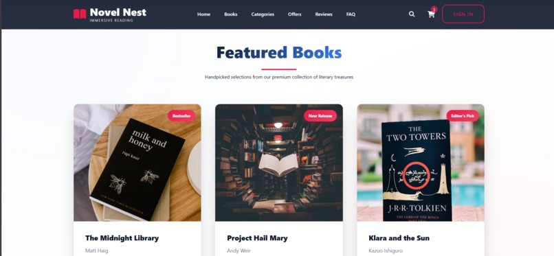 Novel Nest - Digital Bookstore Platform – screenshot 3