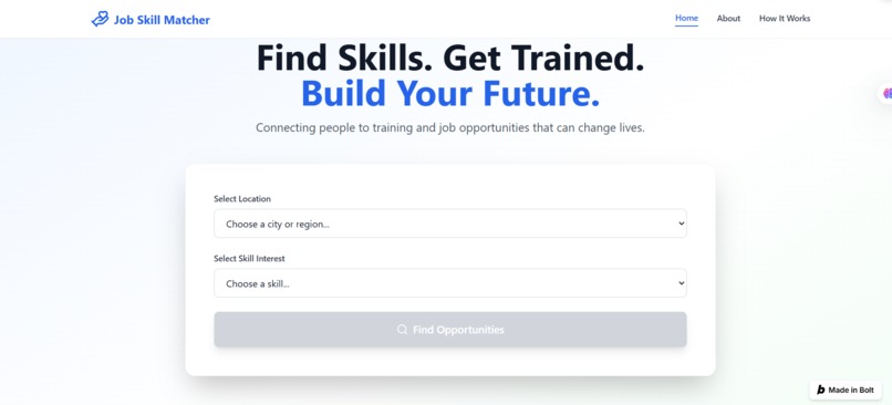 Job Skill Matcher for Vulnerable Communities – screenshot 1