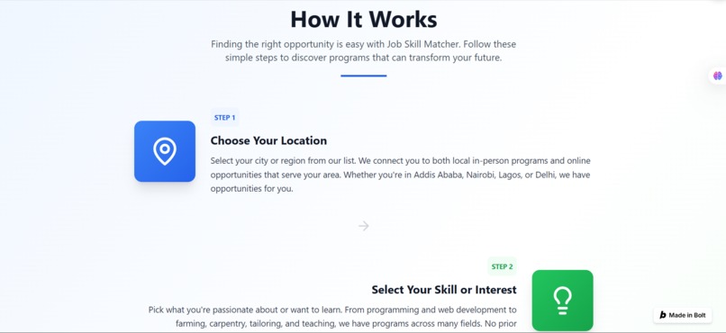 Job Skill Matcher for Vulnerable Communities – screenshot 4