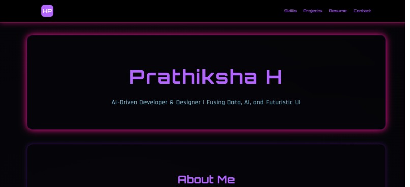 Personal Portfolio – screenshot 1