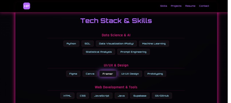 Personal Portfolio – screenshot 2