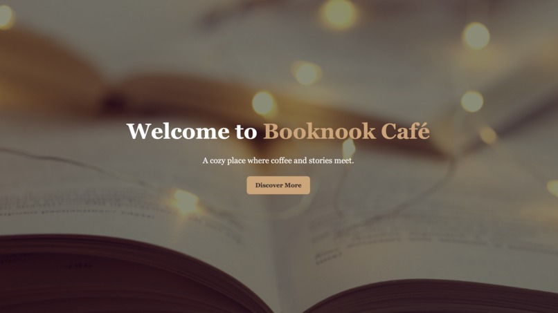 Book Nook Website – screenshot 1