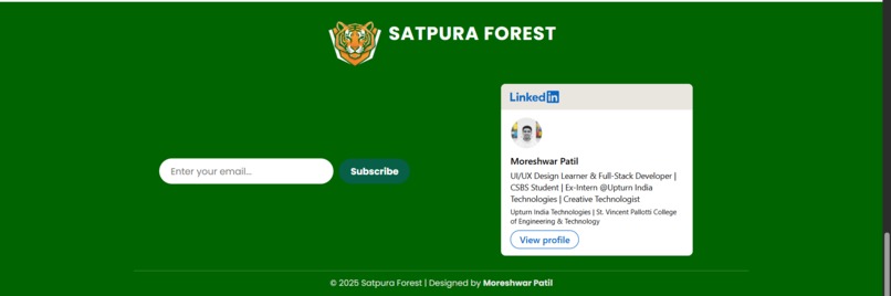 Satpura Forest Info Website – screenshot 10