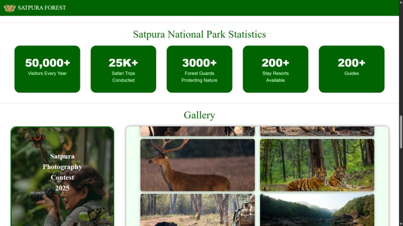 Satpura Forest Info Website – screenshot 6