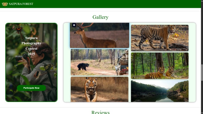 Satpura Forest Info Website – screenshot 7