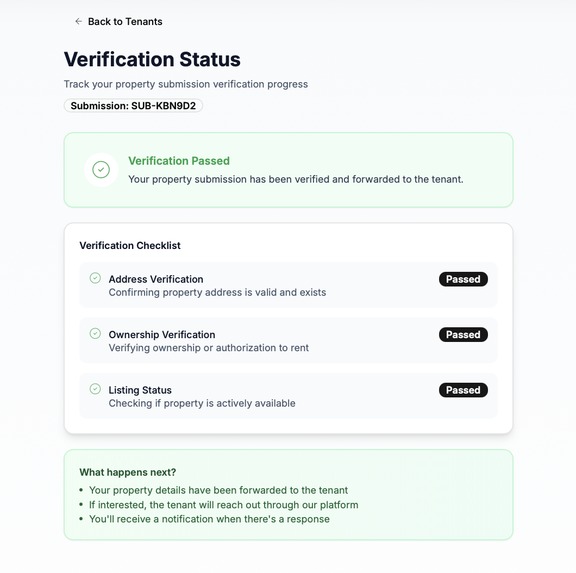 tenant side housing matching portal – screenshot 9