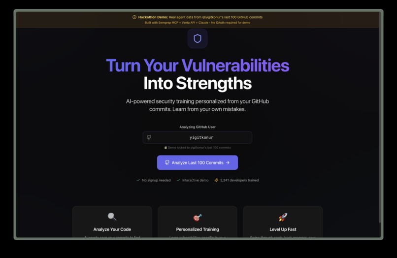 CommitDNA: Personalized sec&compliance tutor on your commits – screenshot 1