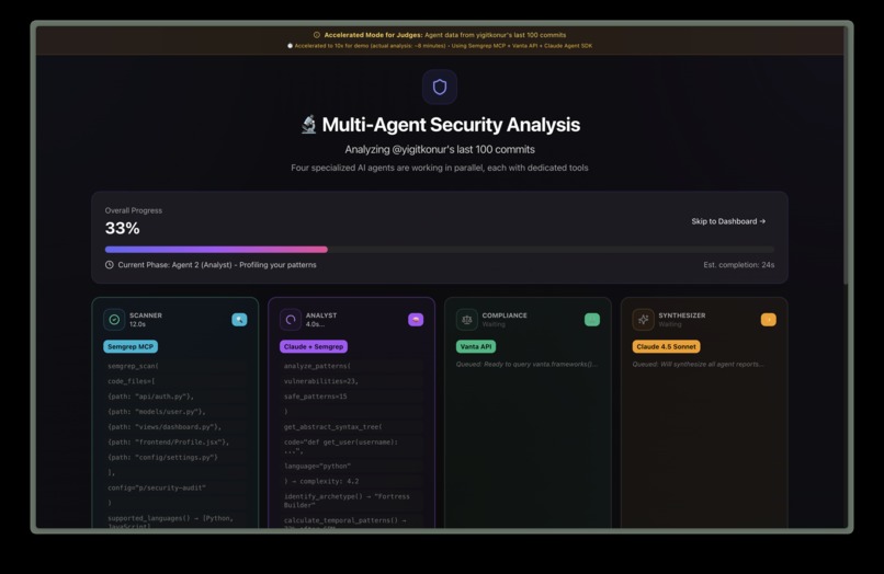 CommitDNA: Personalized sec&compliance tutor on your commits – screenshot 2