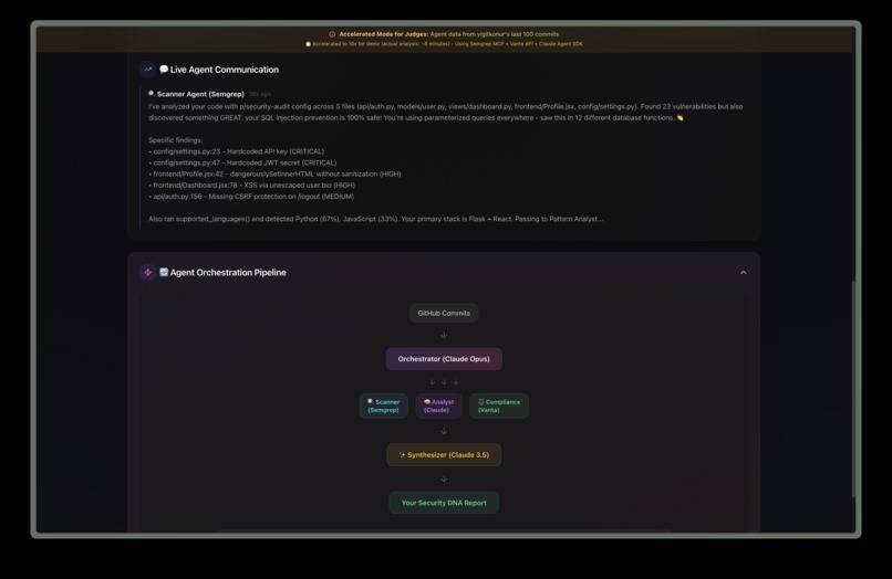 CommitDNA: Personalized sec&compliance tutor on your commits – screenshot 3