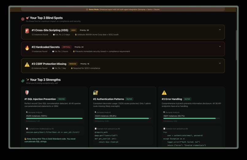 CommitDNA: Personalized sec&compliance tutor on your commits – screenshot 6