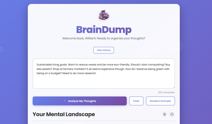 BrainDump – screenshot 2