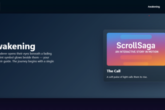 ScrollSaga: An Interactive Story in Motion