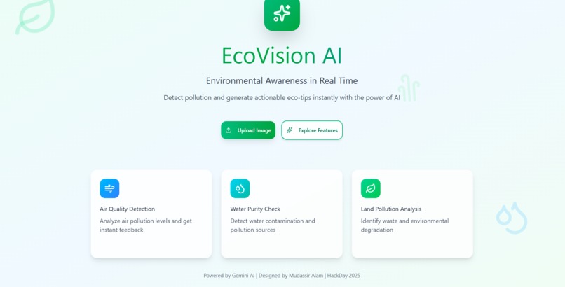 EcoVision AI – Smart Environmental Awareness Assistant – screenshot 1