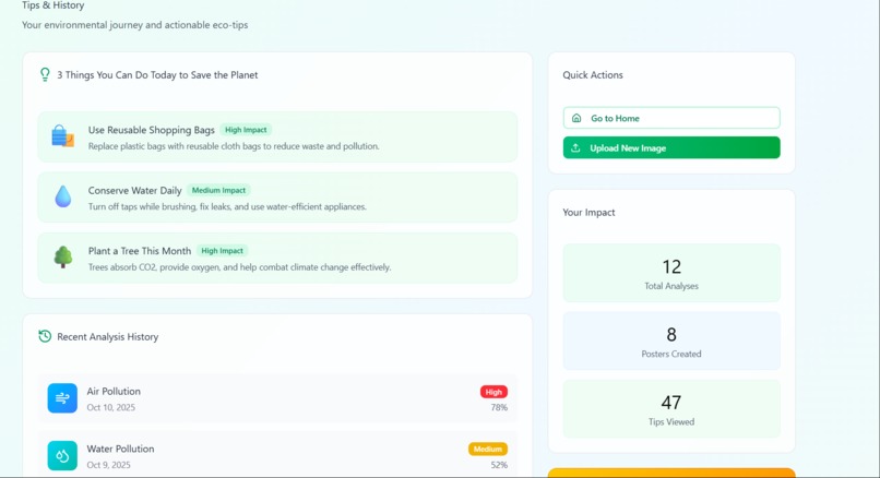 EcoVision AI – Smart Environmental Awareness Assistant – screenshot 3