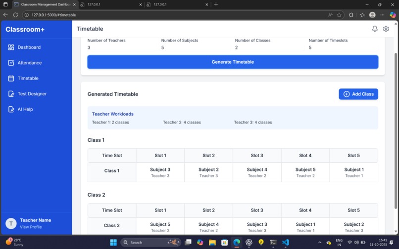 Classroom management – screenshot 3