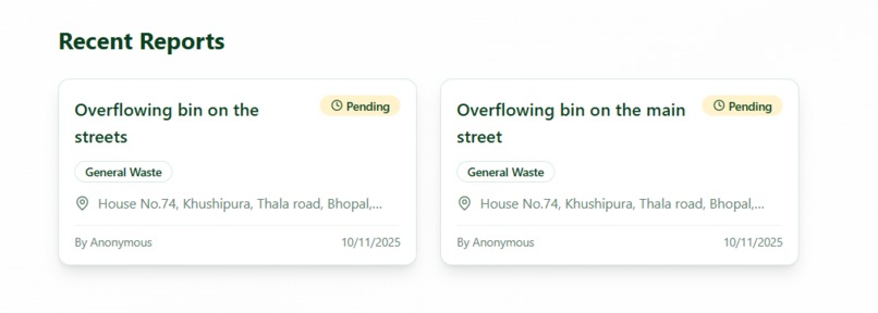 Smart Waste Management System – screenshot 2