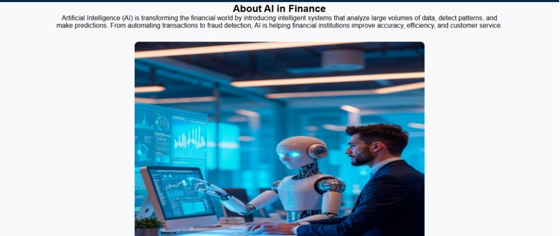 AI in Finance – A Simple Innovation Showcase – screenshot 5