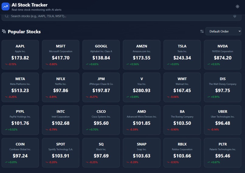 Ai Stock Tracker – screenshot 1