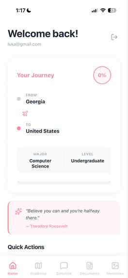 UniPilot - Study Abroad AI App – screenshot 1