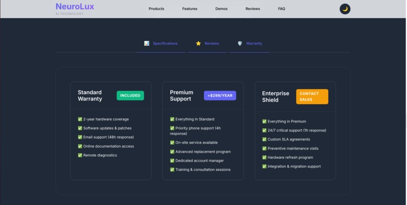 NeuroLux - Premium AI Technology Showcase – screenshot 5