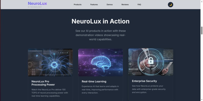 NeuroLux - Premium AI Technology Showcase – screenshot 12