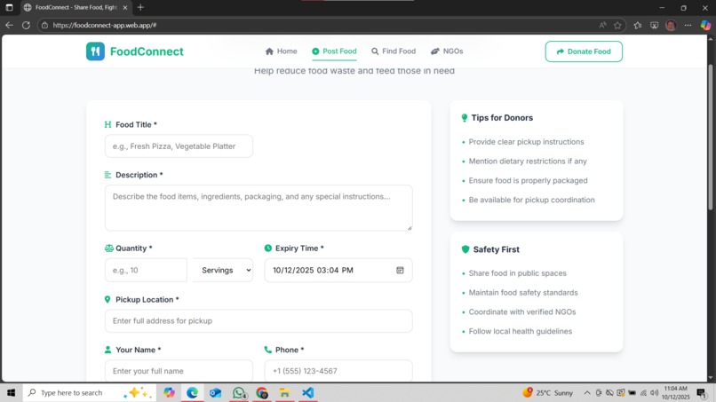 FoodConnect – screenshot 3