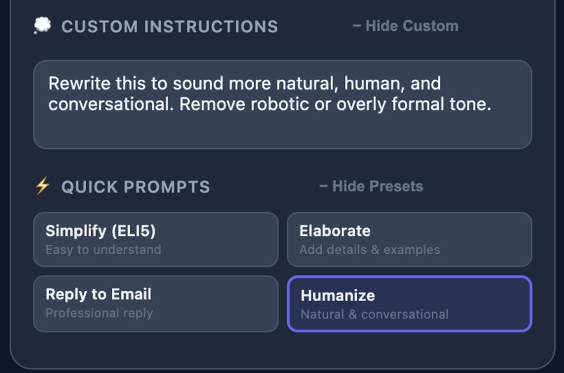 promptLY – screenshot 3