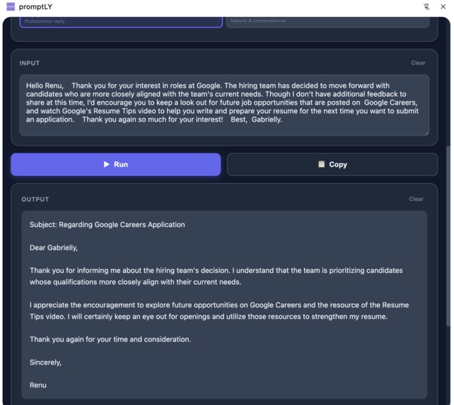 promptLY – screenshot 5